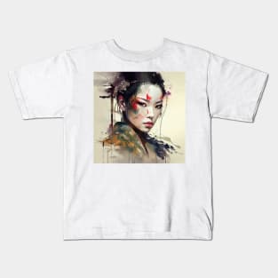 Powerful Warrior Geisha #1 Kids T-Shirt